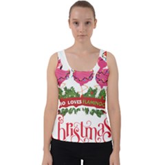 Flamingo T- Shirt Just A Girl Who Loves Flamingos And Christmas T- Shirt Velvet Tank Top by ZUXUMI