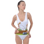 Pelican T-shirtwhite Look Calm Pelican 34 T-shirt (1) Side Cut Out Swimsuit