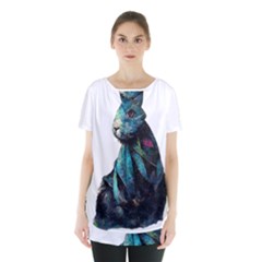 Rabbit T-shirtrabbit Watercolor Painting #rabbit T-shirt Skirt Hem Sports Top by EnriqueJohnson