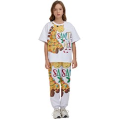 Giraffe T- Shirt Cute Giraffe T- Shirt Kids  T-shirt And Pants Sports Set by ZUXUMI