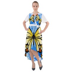 Butterfly Art T- Shirtbutterfly T- Shirt Front Wrap High Low Dress by JamesGoode