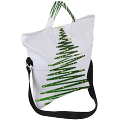 Christmas Tree Holidays Fold Over Handle Tote Bag by Sarkoni