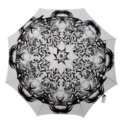 White And Black Tiger Hook Handle Umbrellas (medium) by Sarkoni