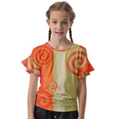 Ring Kringel Background Abstract Red Kids  Cut Out Flutter Sleeves