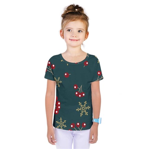 Christmas Festive Season Background Kids  One Piece T-shirt by uniart180623