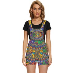 Grateful Dead Pattern Short Overalls by Sarkoni