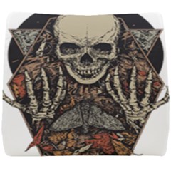 Gray And Multicolored Skeleton Illustration Seat Cushion by uniart180623