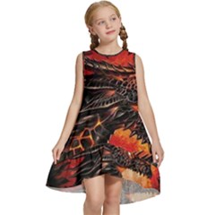 Dragon Kids  Frill Swing Dress by uniart180623