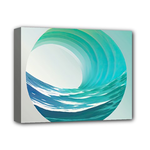 Tsunami Tidal Wave Wave Minimalist Ocean Sea Deluxe Canvas 14  X 11  (stretched) by uniart180623