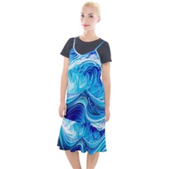 Tsunami Waves Ocean Sea Nautical Nature Water Camis Fishtail Dress by uniart180623