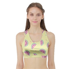 Watermelon Wallpapers  Creative Illustration And Patterns Sports Bra With Border by Ket1n9