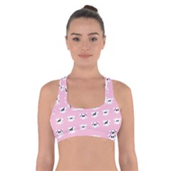 Girly Girlie Punk Skull Cross Back Sports Bra by Ket1n9