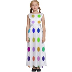Circle Pattern(1) Kids  Satin Sleeveless Maxi Dress by Ket1n9