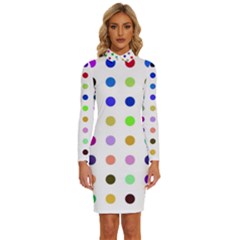 Circle Pattern(1) Long Sleeve Shirt Collar Bodycon Dress by Ket1n9