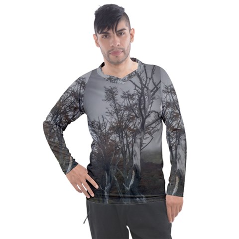 Nature s Resilience: Tierra Del Fuego Forest, Argentina Men s Pique Long Sleeve T-shirt by dflcprintsclothing