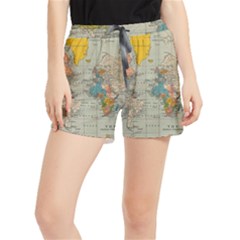 Vintage World Map Women s Runner Shorts by Ket1n9