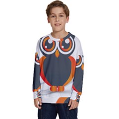 Owl Logo Kids  Crewneck Sweatshirt by Ket1n9