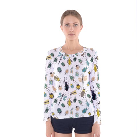 Insect Animal Pattern Women s Long Sleeve T-shirt by Ket1n9