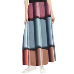 Shingle-roof-shingles-roofing-tile Maxi Chiffon Skirt by Ket1n9