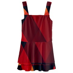 Abstract Triangle Wallpaper Kids  Layered Skirt Swimsuit by Ket1n9