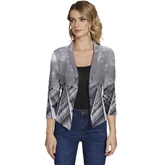 Architecture-skyscraper Women s Casual 3/4 Sleeve Spring Jacket by Ket1n9