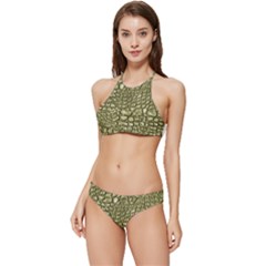 Aligator-skin Banded Triangle Bikini Set by Ket1n9