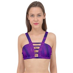 Abstract-fantastic-fractal-gradient Cage Up Bikini Top by Ket1n9