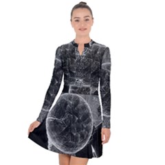 Space-universe-earth-rocket Long Sleeve Panel Dress by Ket1n9