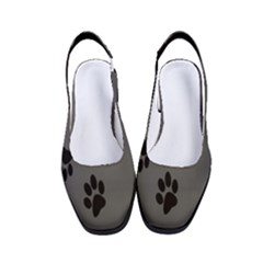 Dog-foodprint Paw Prints Seamless Background And Pattern Women s Classic Slingback Heels by Ket1n9