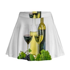 White-wine-red-wine-the-bottle Mini Flare Skirt by Ket1n9