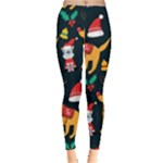 Funny Christmas Pattern Background Everyday Leggings 