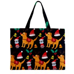 Funny Christmas Pattern Background Zipper Mini Tote Bag by Ket1n9