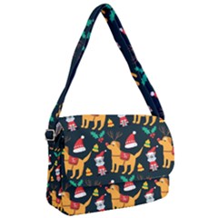 Funny Christmas Pattern Background Courier Bag by Ket1n9