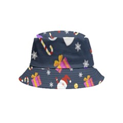 Colorful Funny Christmas Pattern Inside Out Bucket Hat (kids) by Ket1n9