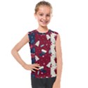 Flat Design Christmas Pattern Collection Art Kids  Mesh Tank Top View1