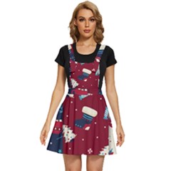 Flat Design Christmas Pattern Collection Art Apron Dress by Ket1n9