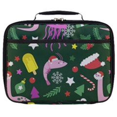 Dinosaur Colorful Funny Christmas Pattern Full Print Lunch Bag by Ket1n9