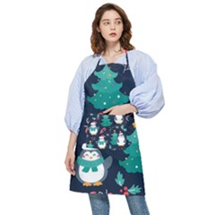 Colorful Funny Christmas Pattern Pocket Apron by Ket1n9