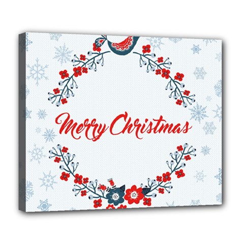 Merry-christmas-christmas-greeting Deluxe Canvas 24  X 20  (stretched) by Ket1n9