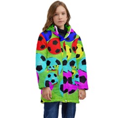 Balls Colors Kids  Hooded Longline Puffer Jacket by Ket1n9