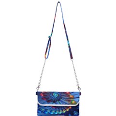 Top Peacock Feathers Mini Crossbody Handbag by Ket1n9