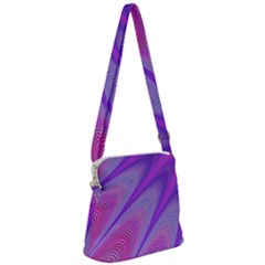Purple-star-sun-sunshine-fractal Zipper Messenger Bag by Ket1n9