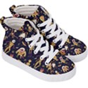 Alien Surface Pattern Kids  Hi-Top Skate Sneakers View3