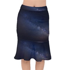 Cosmos-dark-hd-wallpaper-milky-way Short Mermaid Skirt by Ket1n9