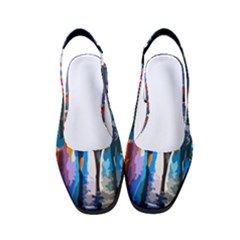 Abstract-vibrant-colour-cityscape Women s Classic Slingback Heels by Ket1n9