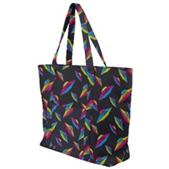 Alien Patterns Vector Graphic Zip Up Canvas Bag