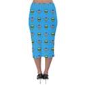 Alien Pattern Velvet Midi Pencil Skirt View2