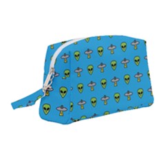 Alien Pattern Wristlet Pouch Bag (medium) by Ket1n9