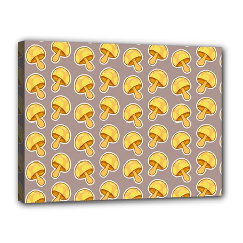 Yellow-mushroom-pattern Canvas 16  X 12  (stretched) by Ket1n9