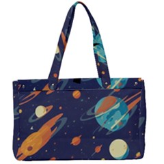 Space Galaxy Planet Universe Stars Night Fantasy Canvas Work Bag by Ket1n9